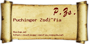 Puchinger Zsófia névjegykártya